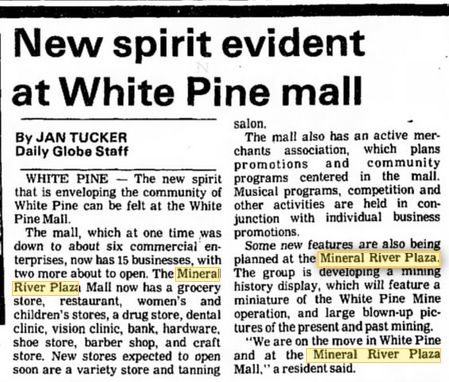 Mineral River Plaza - Feb 1989 Article